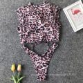 2020 Latest Bikini Explosion Women's Leopard Two Pieces Swimsuit Sports Bikini Hot Sale Swim Wear Textured Swimwear